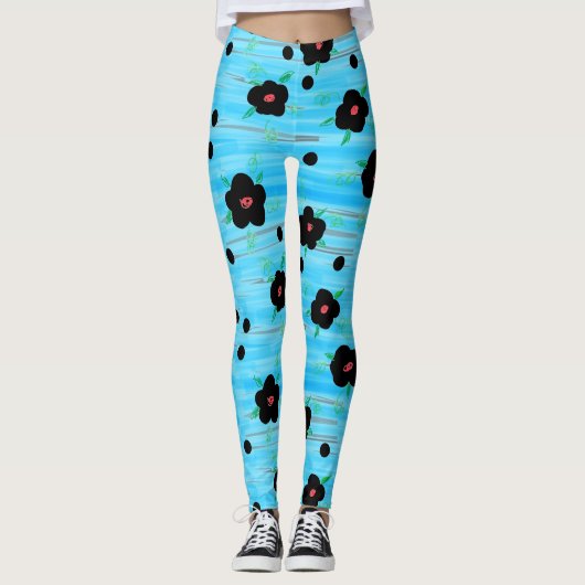 Sweet Floral Pattern Leggings (Voorkant)