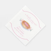 Sweet Floral Pie Raspberry Baby shower Servet (Hoek)