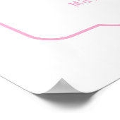 Sweet Floral Pie Raspberry Baby shower Welkom Poster (Hoek)