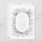 Sweet Floral repetitie diner Dusty Blue ID1045 Kaart (Voorkant)