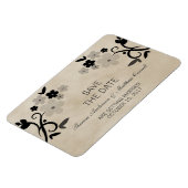Sweet  Floral Save the Date Magnet, Grey Magneet (Linkerzijde)