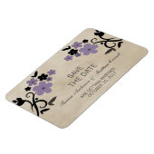 Sweet  Floral Save the Date Magnet, Paars Magneet (Linkerzijde)