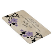 Sweet  Floral Save the Date Magnet, Paars Magneet (Rechterzijde)