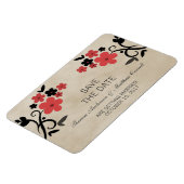 Sweet  Floral Save the Date Magnet, Red Magneet (Linkerzijde)