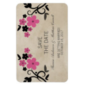 Sweet  Floral Sparen de Datum Magnet, Roze Magneet (Verticaal)