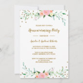 Sweet Floral Sparkle Confetti housewarming party Kaart (Voorkant)