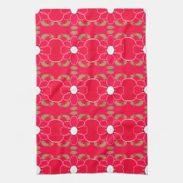Sweet Floral Tea-Towel met een moderne print Theedoek