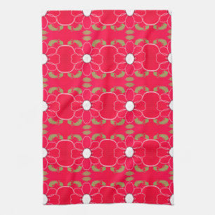 Sweet Floral Tea-Towel met een moderne print Theedoek
