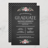 Sweet Floral | Uitnodiging tot Afstuderen (Voorkant / Achterkant)