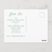 Sweet Floral Umbrella Bridal Shower Briefkaart (Achterkant)