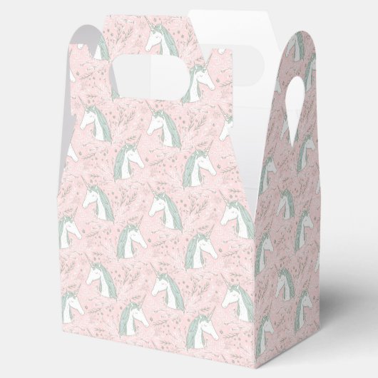 Sweet Floral Unicorn Pattern Bedankdoosjes (Geopend)