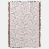 Sweet Floral Unicorn Pattern Deken (Voorkant Verticaal)