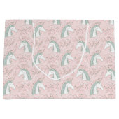 Sweet Floral Unicorn Pattern Groot Cadeauzakje (Voorkant)