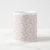 Sweet Floral Unicorn Pattern Grote Koffiekop (Voorkant)
