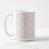 Sweet Floral Unicorn Pattern Koffiemok (Links)