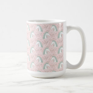 Sweet Floral Unicorn Pattern Koffiemok