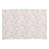 Sweet Floral Unicorn Pattern Kussensloop (Voorkant-Rechts)