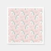 Sweet Floral Unicorn Pattern Servet (Voorkant)