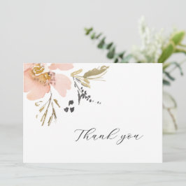 Sweet Floral Waterverf Dank je Kaart