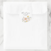 Sweet Floral Waterverf Wedding Dank je Sticker (Tas)