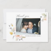 Sweet Floral Weddenschap Foto Hartelijk dank Bedankkaart (Voorkant)