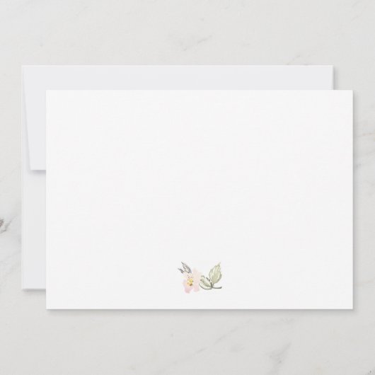 Sweet Floral Weddenschap Foto Hartelijk dank Bedankkaart (Achterkant)