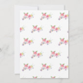 Sweet Floral Woodland Boho Baby shower Kaart (Achterkant)