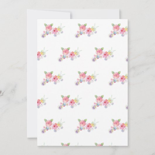 Sweet Floral Woodland Boho Baby shower Kaart (Achterkant)