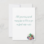 Sweet Floral Zee schildpadden dank u nota Kaart (Achterkant)