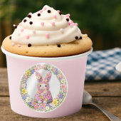 Sweet Flower Bunny Rabbit Easter Ronde Sticker