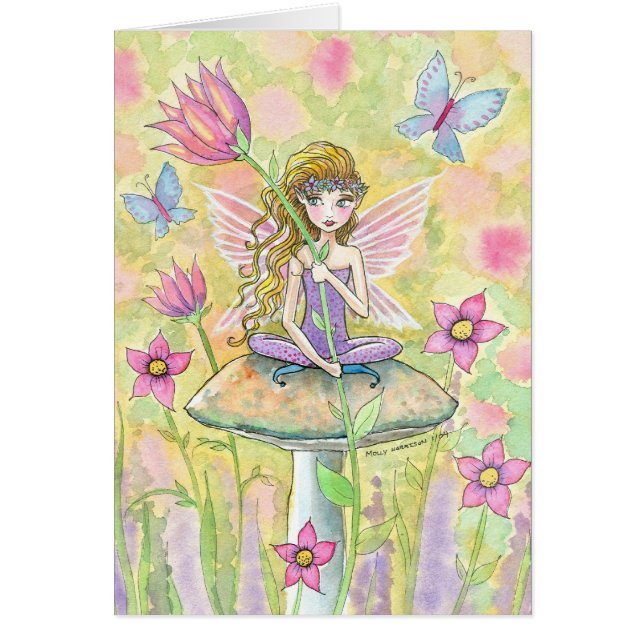 Sweet Flower Garden Fairy Kaart (Voorkant)