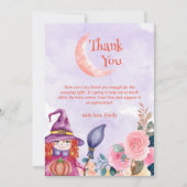 Sweet Flower Pumpkin Witch Baby shower Bedankkaart (Voorkant)