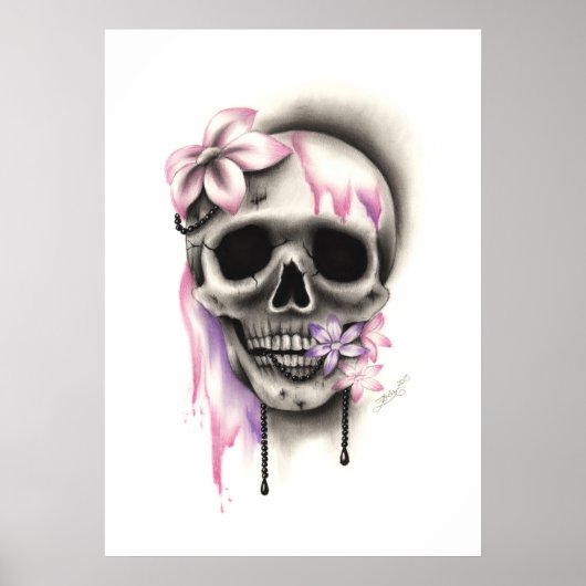 Sweet Flower Skull Poster (Voorkant)