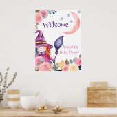 Sweet Flower Witch Baby shower Welkom Poster (Keuken)