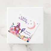 Sweet Flower Witch Cauldron Baby Brewing Shower Bedankjes Labels (In situ)