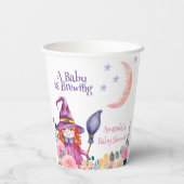 Sweet Flower Witch Cauldron Baby Brewing Shower Papieren Bekers (Achterkant)