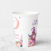 Sweet Flower Witch Cauldron Baby Brewing Shower Papieren Bekers (Links)