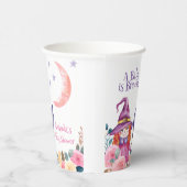 Sweet Flower Witch Cauldron Baby Brewing Shower Papieren Bekers (Rechts)