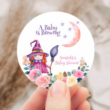 Sweet Flower Witch Cauldron Baby Brewing Shower