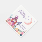 Sweet Flower Witch Cauldron Baby Brewing Shower Servet (Hoek)