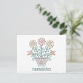 Sweet Flowers Gefeliciteerd Kaart (Staand voorkant)