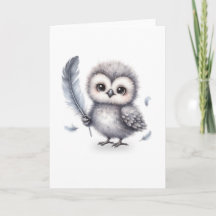 Sweet Fluffy Owl Wenskaart voor doordachte notitie