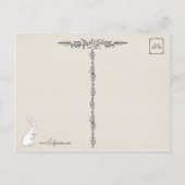 Sweet Fluffy  paasbunny en geverfde eieren Briefkaart (Achterkant)
