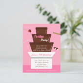 Sweet Fondue Girls Verjaardagsfeest Kaart (Staand voorkant)