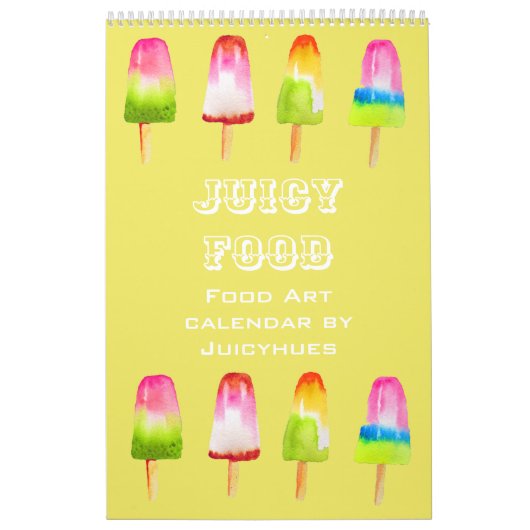 Sweet food schattige moderne illustratie meisje kalender (Hoes)