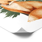 Sweet Forest Fox Woodland kwekerij Decor Poster (Hoek)