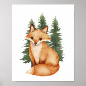 Sweet Forest Fox Woodland kwekerij Decor Poster (Voorkant)