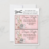 Sweet Forest Woodland Girls Diaper Raffle Insert Kaart (Voorkant)