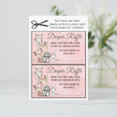 Sweet Forest Woodland Girls Diaper Raffle Insert Kaart (Staand voorkant)
