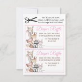 Sweet Forest Woodland Meisjes Luier Raffle Kaart (Voorkant)